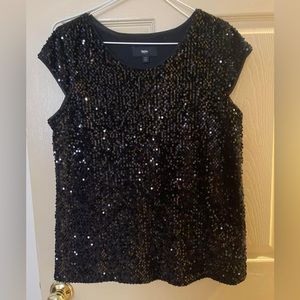Black sequence top